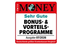 FOCUS-MONEY zeichnet die AOK für sehr gute Bonus- und Vorteilsprogramme aus.