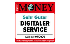 FOCUS-MONEY zeichnet die AOK für sehr guten digitalen Service aus.