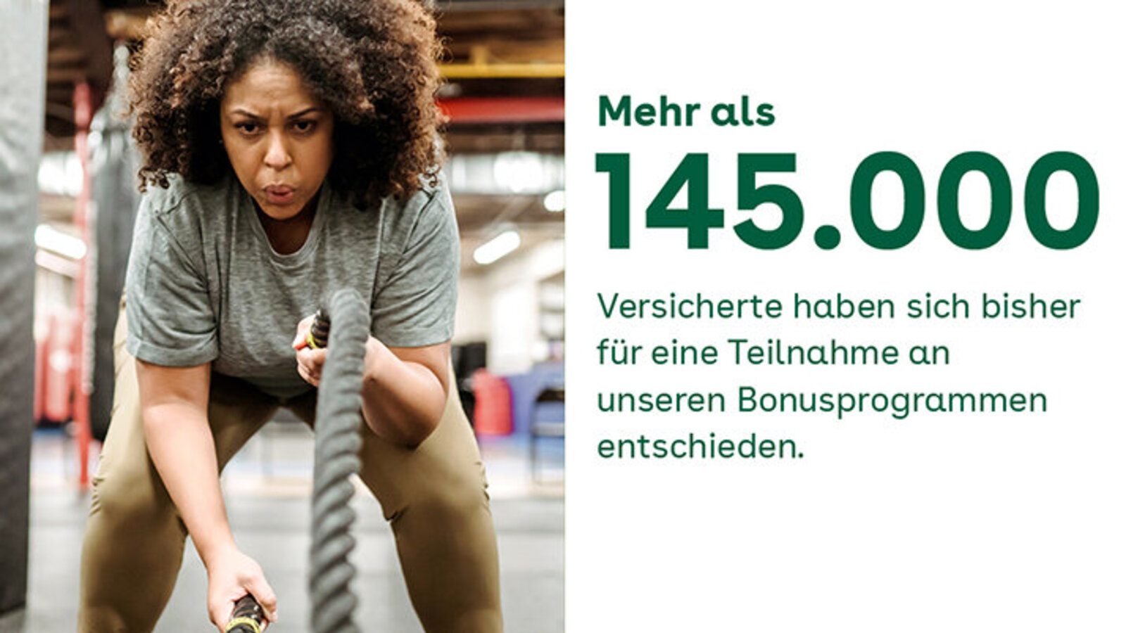 Mehr als 145.000 Versicherte haben sich bisher für eine Teilnahme an unseren Bonusprogrammen entschieden.