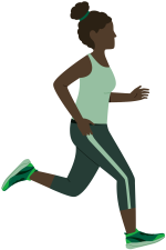 Frau die joggt