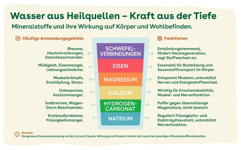 Infografik: Mineralstoffe und ihre Wirkung auf Körper und Wohlbefinden