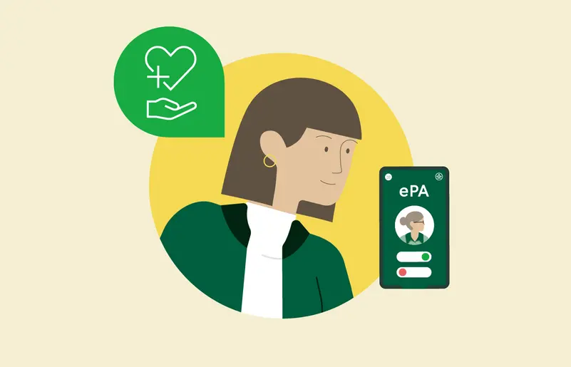 Interaktiver ePA-Ratgeber: Die elektronische Patientenakte erleichtert pflegenden Angehörigen den Alltag.