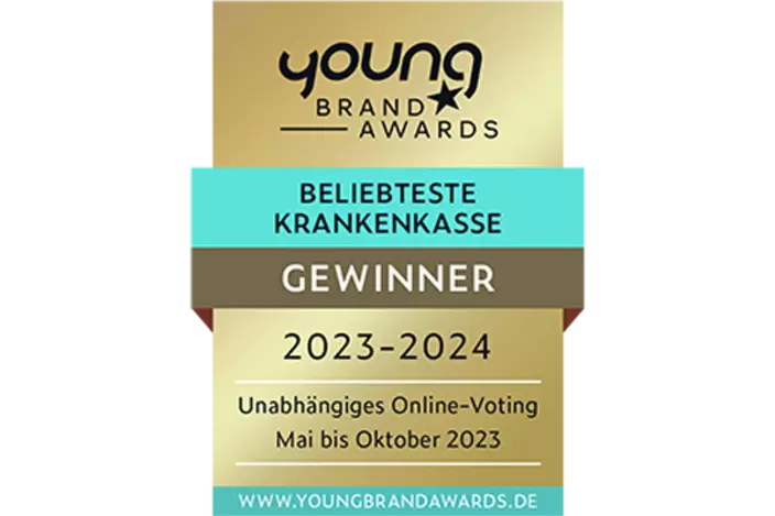 Das Bild zeigt das Siegel der Young Brand Awards.