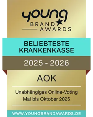 Das Bild zeigt das Siegel der Young Brand Awards.