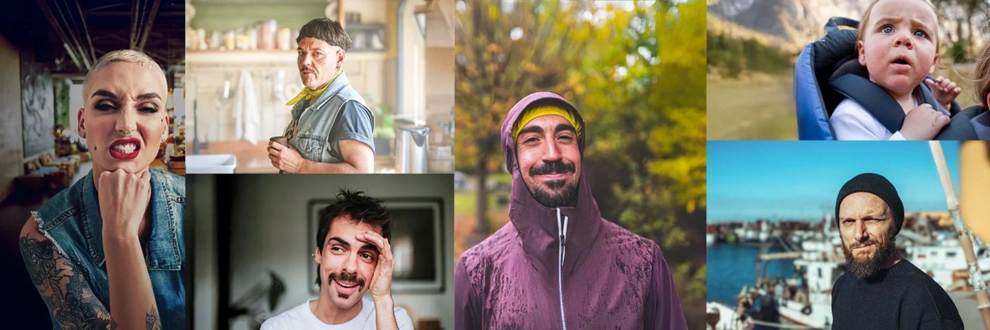 Zu sehen ist eine Collage mit mehreren Bildern lächelnder Menschen.