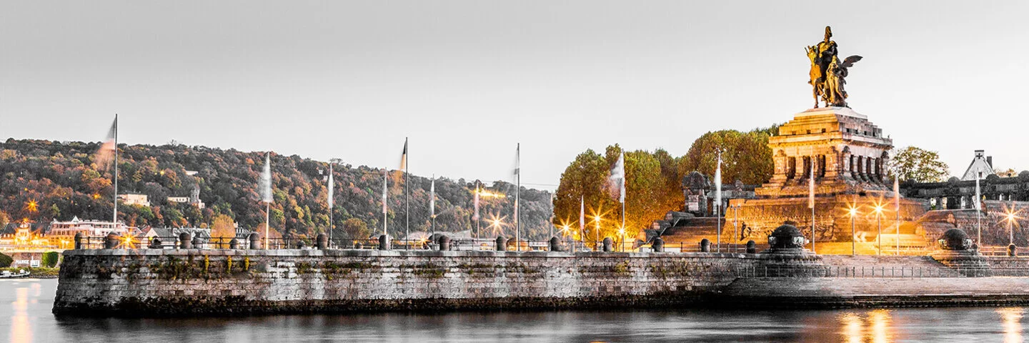 Deutsches Eck in Koblenz Rheinland-Pfalz Deutschland