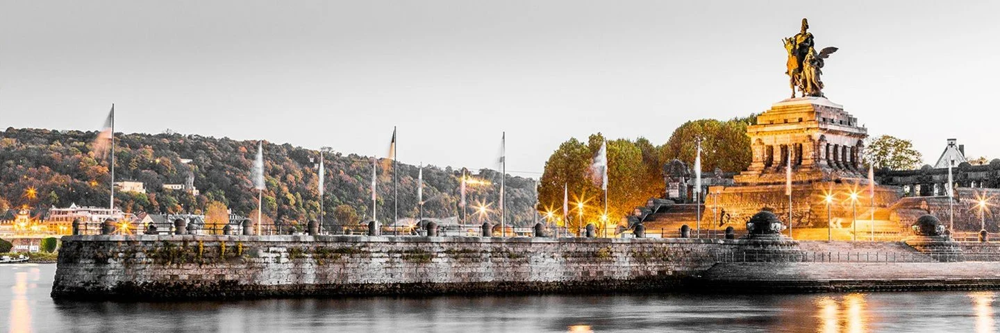 Deutsches Eck in Koblenz Rheinland-Pfalz Deutschland