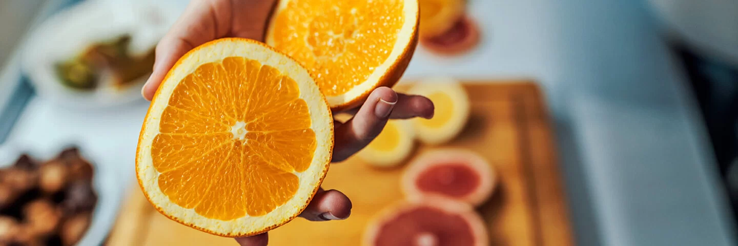 Die Orange ist wegen ihres hohen Vitamin C Gehalts sehr beliebt.
