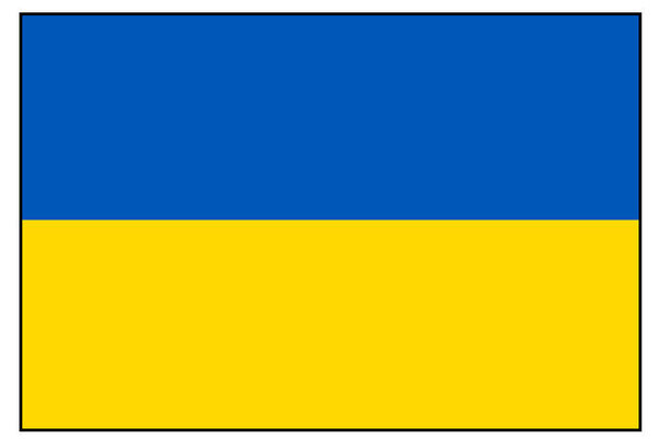 Die Flagge der Ukraine.