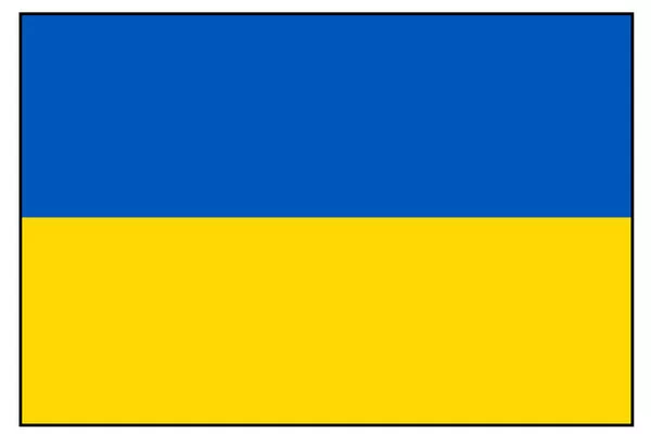 Die Flagge der Ukraine.