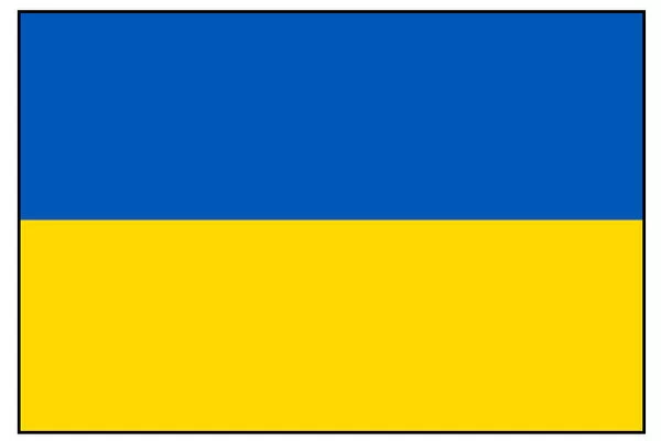 Die Flagge der Ukraine.