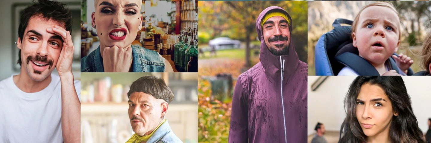 Zu sehen ist eine Collage mit mehreren Bildern lächelnder Menschen.