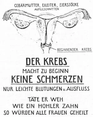 Farbiges Plakat im Volksmuseum für Frauenkunde