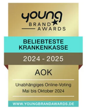 Das Bild zeigt das Siegel der Young Brand Awards.