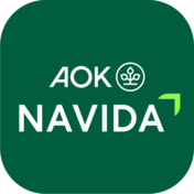 Logo für die App NAVIDA der AOK PLUS.