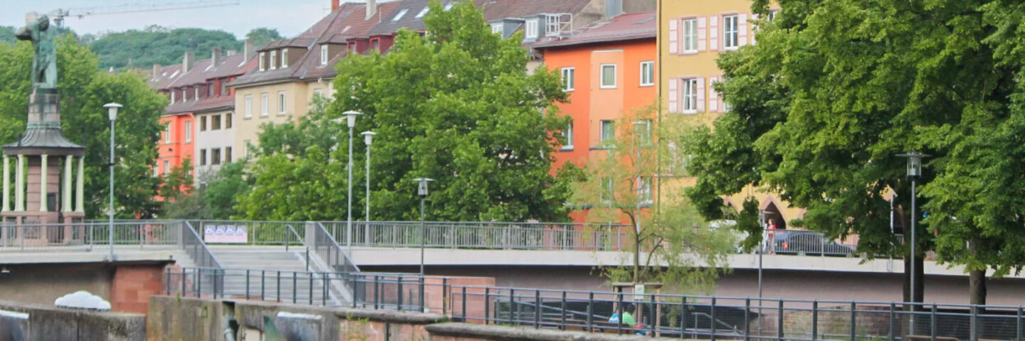 Stadtansicht von Pforzheim in Germay mit enz