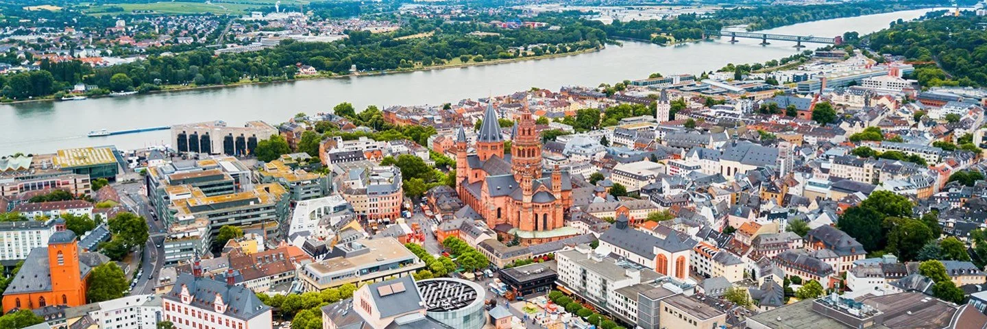 Mainzer Dom Luftbild, Deutschland