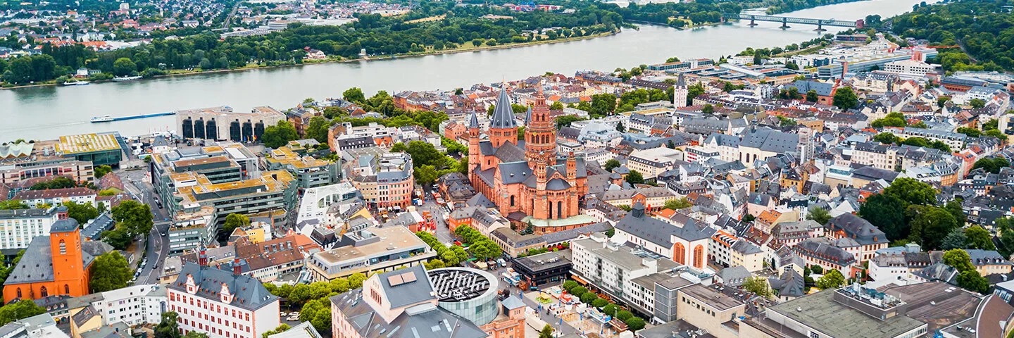 Mainzer Dom Luftbild, Deutschland