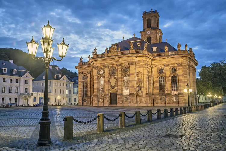 Die Ludwigskirche in Saarbrücken, sie gilt als eine der stilreinsten und schönsten evangelischen Barockkirchen in Deutschland.