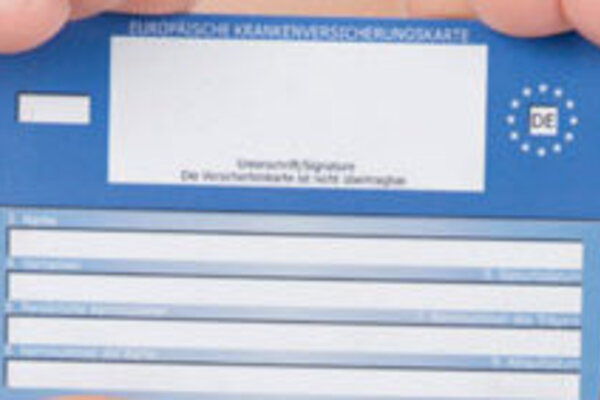 The picture shows a medical card.