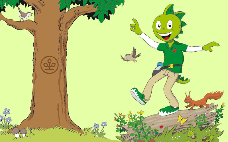 Jolinchen aktiv im Wald