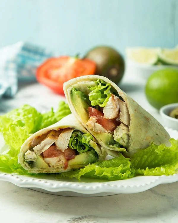 Hühnchen-Wraps mit Avocado
