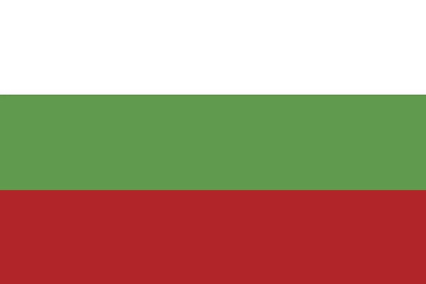 Es ist die Landesflagge Bulgariens zu sehen.