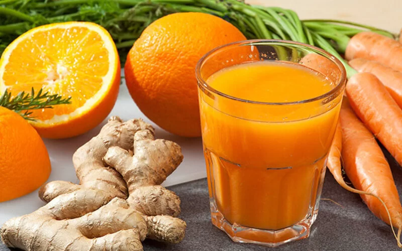 Saft-Rezept: Karotte-Ingwer-Orangensaft