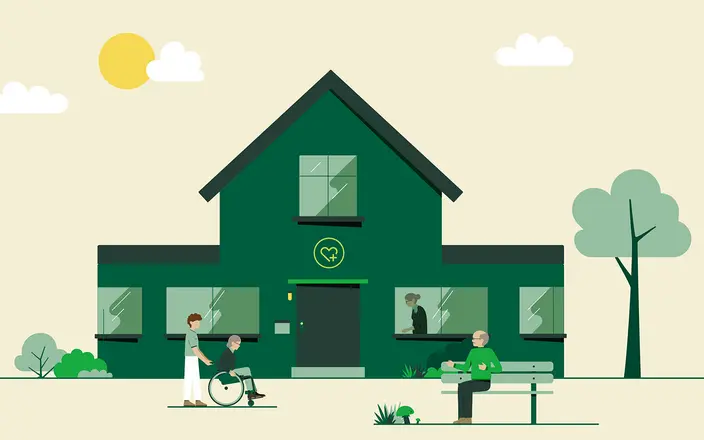Ratgeber Pflegeheimsuche: Mit dem AOK-Pflegenavigator finden Sie das passende Pflegeheim für sich oder Ihre Angehörige.