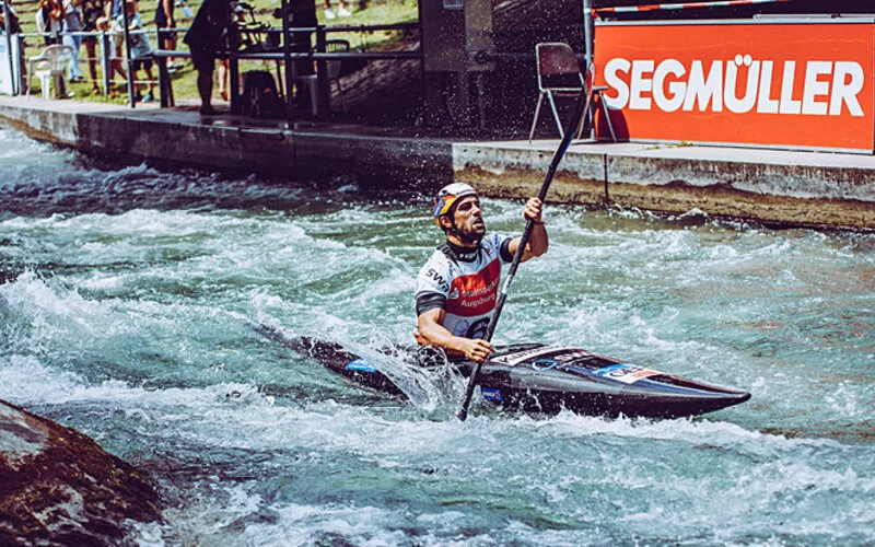 Hannes Aigner bei einem Weltcup-Rennen