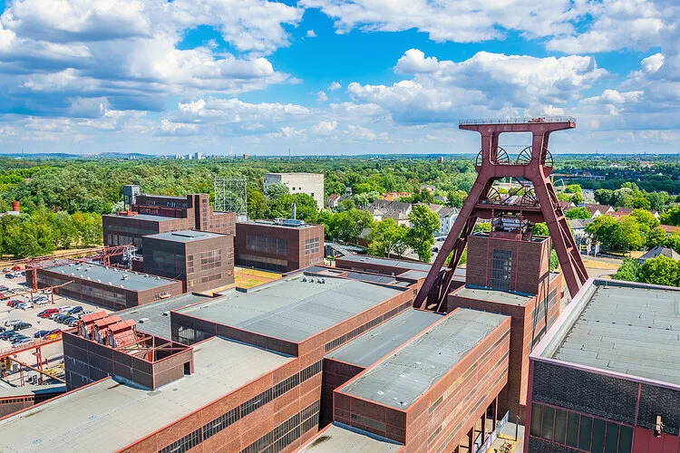 Luftaufnahme des Industriekomplexes Zollverein in Essen.