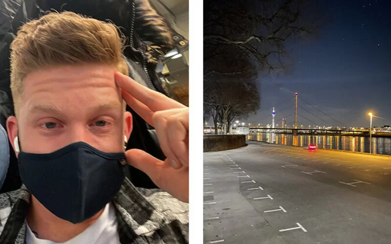 Lars Tönsfeuerborn auf seiner Reise nach Berlin.