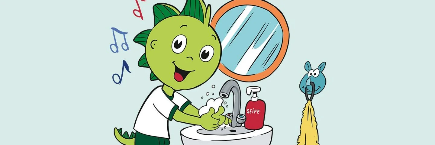 Jolinchen zeigt dir, wie du mit Hygiene gegen Corona vorgehen kannst.