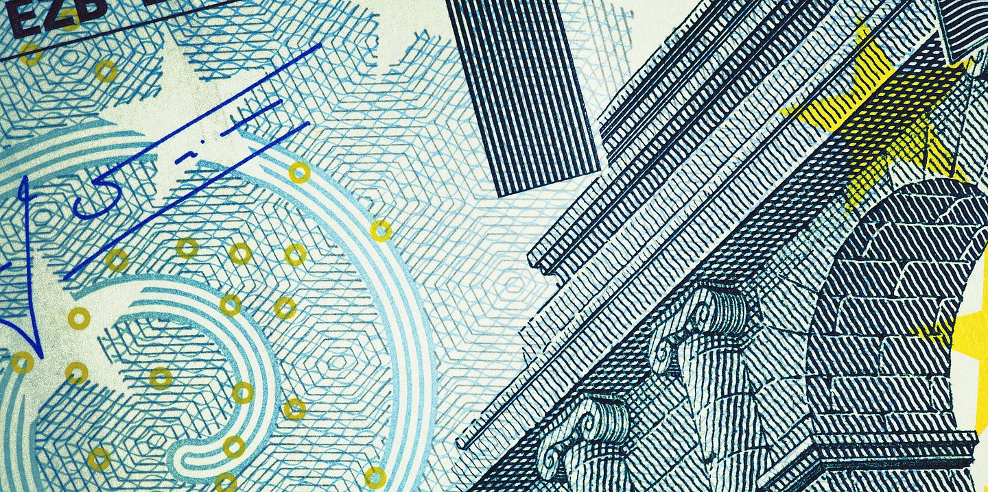 Grafik eines herangezoomten Geldscheins