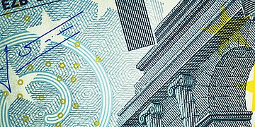 Kassenfinanzen Grafik eines herangezoomten Geldscheins