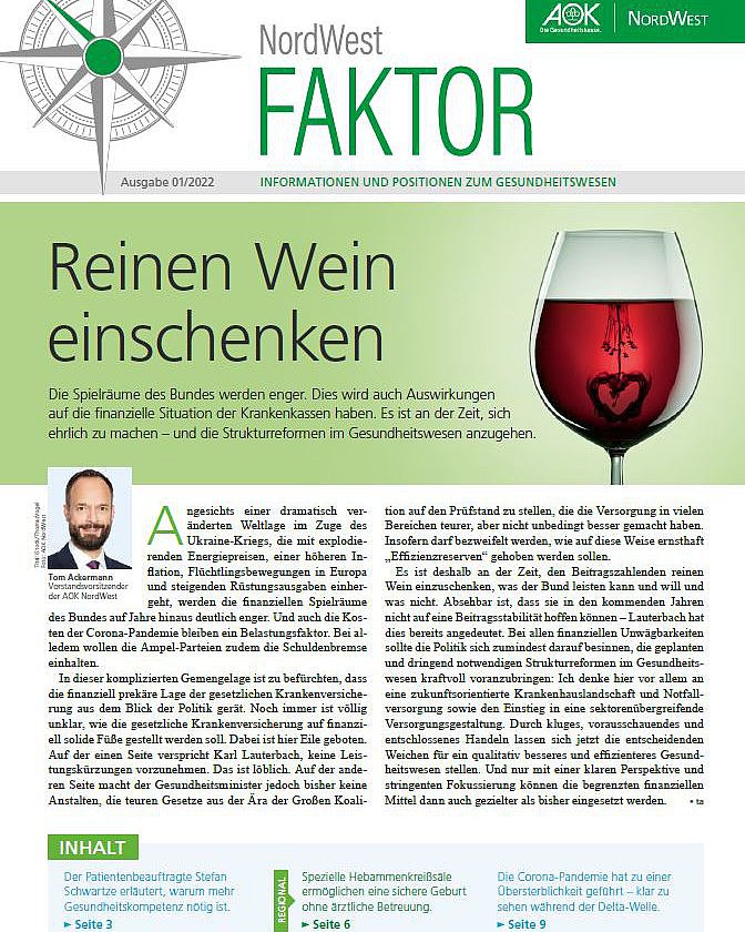 Titelbild des NordWest FAKTOR Ausgabe 1/2022