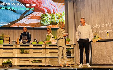 Szene von der AOK Kochshow in Wangen