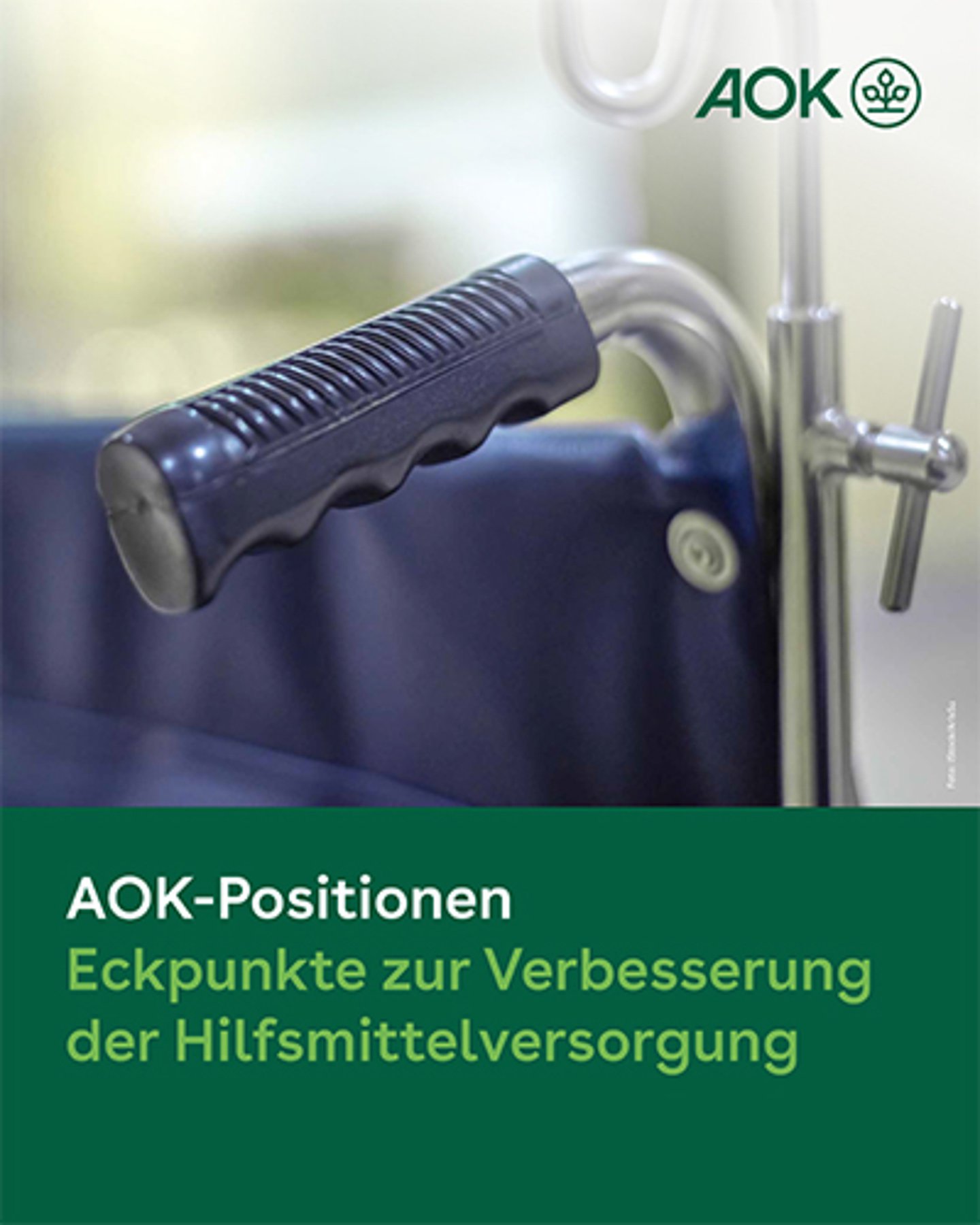 Deckblatt des AOK-Positionspapier zur Hilfsmittelversorgung