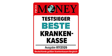 Grafik: Focus Money zeichnet AOK Rheinland-Pfalz/Saarland als beste Krankenkasse 2026 aus