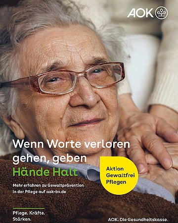 Plakat: Umgang mit demenzkranken Menschen