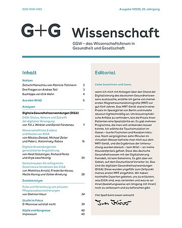 Foto: Titel G+G-Wissenschaft 1/2025.
