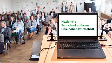 Nationale Branchenkonferenz Gesundheitswirtschaft 2024 in Rostock. Foto/Montage: Christian Marschler
