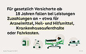 F&uuml;r gesetzlich Versicherte ab 18 Jahren fallen bei Leistungen Zuzahlungen an - etwa f&uuml;r Arzneimittel, Heil- und Hilfsmittel, Krankenhausaufenthalte oder Fahrkosten.