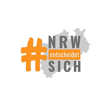 #NRWEntscheidetSich - das Logo zur Kampagne.