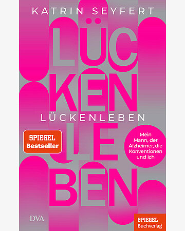 Cover des Buches "L&uuml;ckenleben" mit pinken Dots im Hintergrund