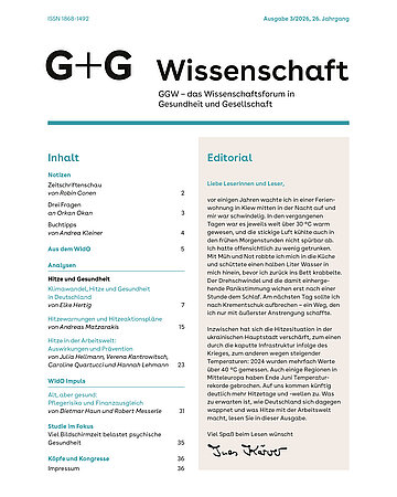 Foto: Titelbild der GGW 3/26.