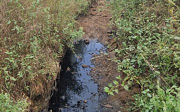 Regenwasserablauf einer Produktionsanlage