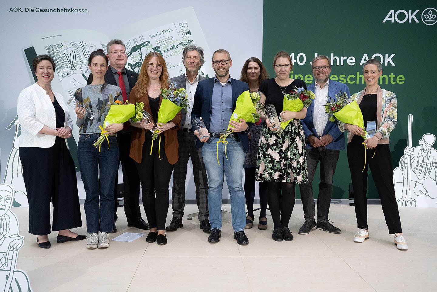 Die Preisträgerinnen und Preisträger des Fritz-Schösser-Medienpreises 2022. Foto: Die Preisträgerinnen und Preisträger des Fritz-Schösser-Medienpreises 2022.