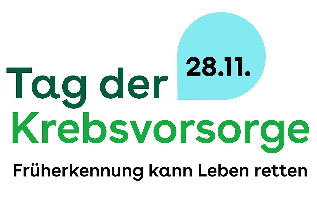 Logo 'Tag der Krebsvorsorge am 28.11.'.