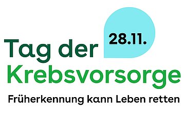 Logo 'Tag der Krebsvorsorge am 28.11.'.
